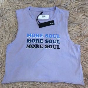 Soulcycle: Renee crop tank vintage lilac. NWT